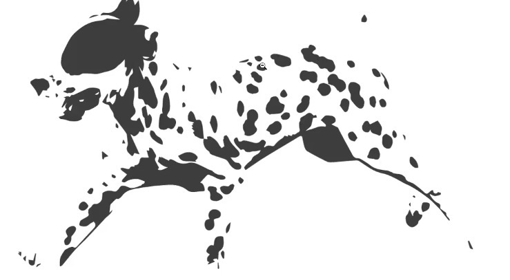 Metáfora Gestalt: manchas que revelan la silueta de un dálmata